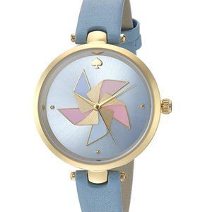 kate spade new york holland pinwheel watch with leather calfskin strap